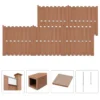 Ensemble De Clôture WPC 5 Carré 932 X 185 Cm Marron