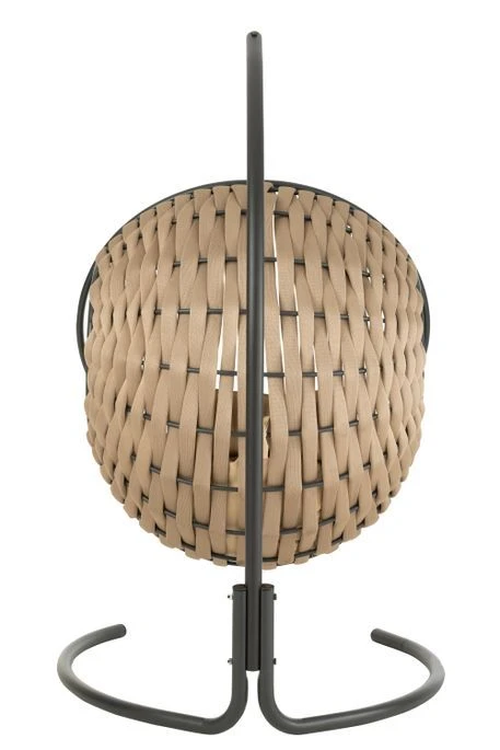 Fauteuil Suspendu Avec Coussin Métal Beige Pona – Image 5