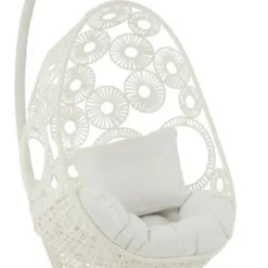 Fauteuil Suspendu Ovale Aluminium Blanc Balto