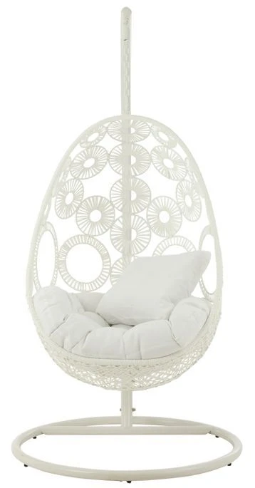 Fauteuil Suspendu Ovale Aluminium Blanc Balto – Image 2