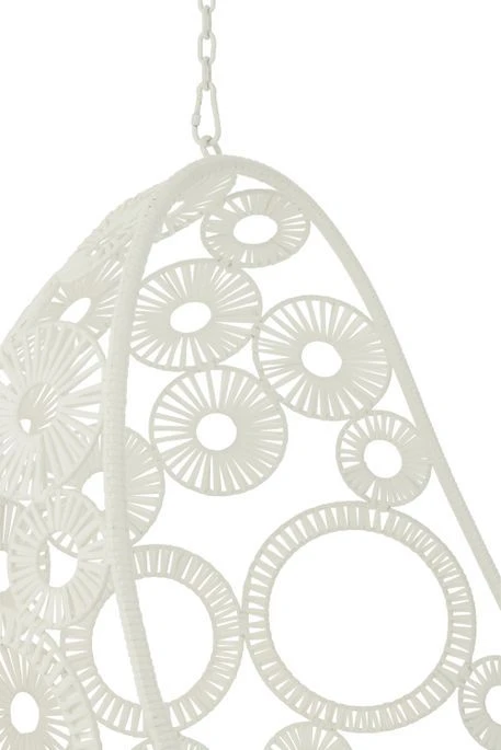 Fauteuil Suspendu Ovale Aluminium Blanc Balto – Image 5