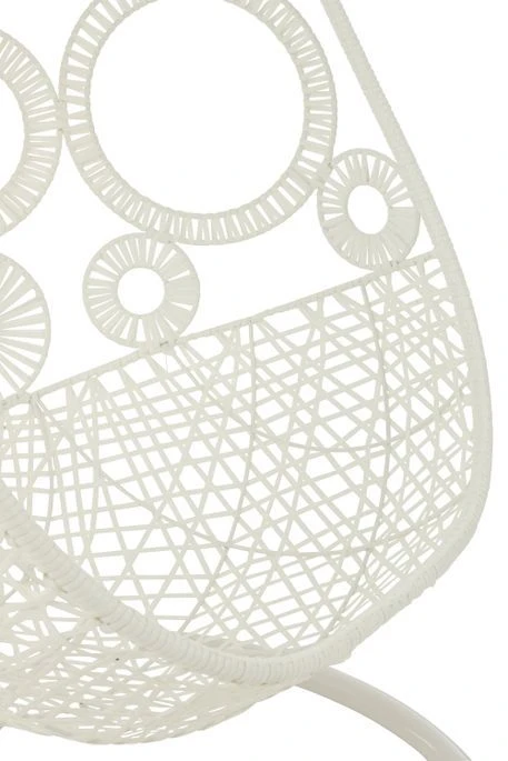 Fauteuil Suspendu Ovale Aluminium Blanc Balto – Image 6
