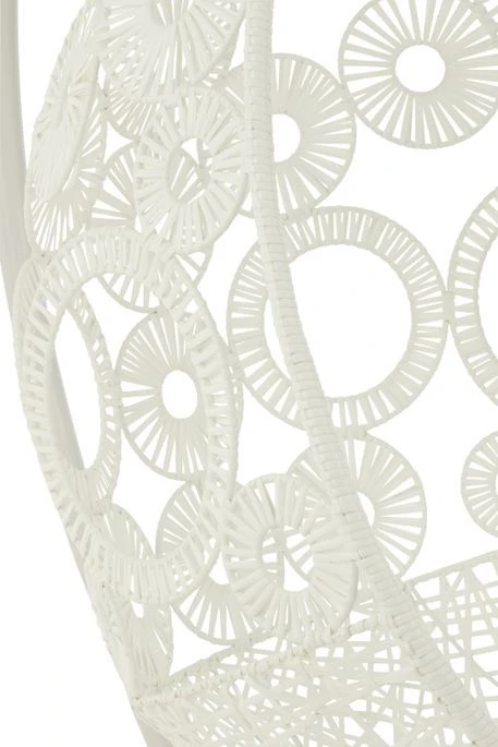 Fauteuil Suspendu Ovale Aluminium Blanc Balto – Image 7