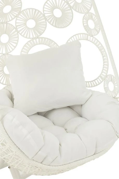 Fauteuil Suspendu Ovale Aluminium Blanc Balto – Image 8