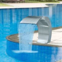 Fontaine Cascade De Piscine Acier Inoxydable 45 X 30 X 60 Cm