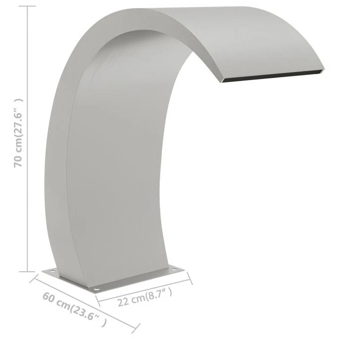 Fontaine De Piscine 22x60x70 Cm Acier Inoxydable 304 – Image 8