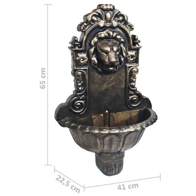 Fontaine Murale Design De Tête De Lion Bronze – Image 9