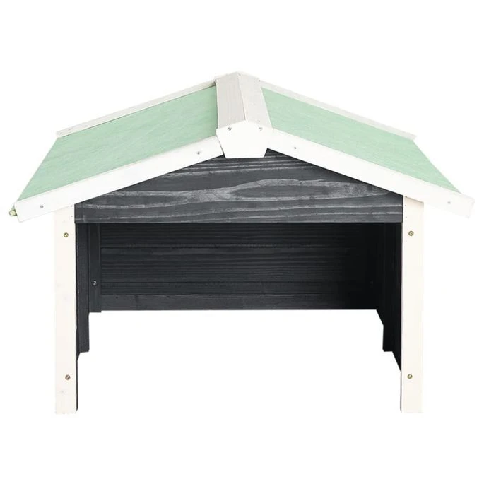 Garage De Tondeuse à Gazon 72x87x50 Cm Gris Et Blanc Sapin – Image 4
