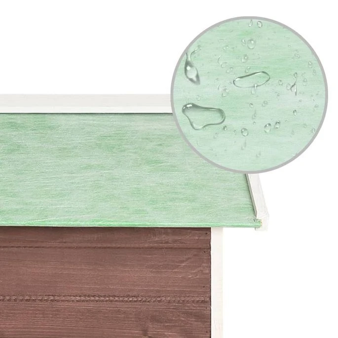 Garage De Tondeuse à Gazon 72x87x50 Cm Moka Et Blanc Sapin – Image 8