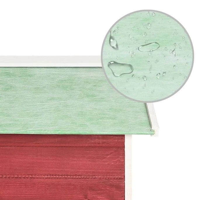 Garage De Tondeuse à Gazon 72x87x50 Cm Rouge Et Blanc Sapin – Image 8