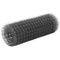 Grillage Acier Avec Revêtement En PVC 25x0,5 M Gris 4