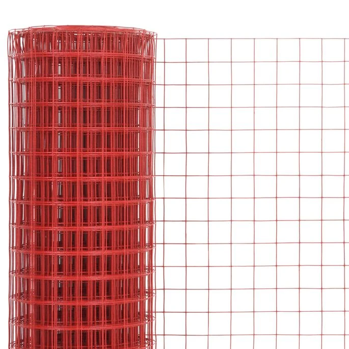 Grillage Acier Avec Revêtement En PVC 25x0,5 M Rouge 3 – Image 3