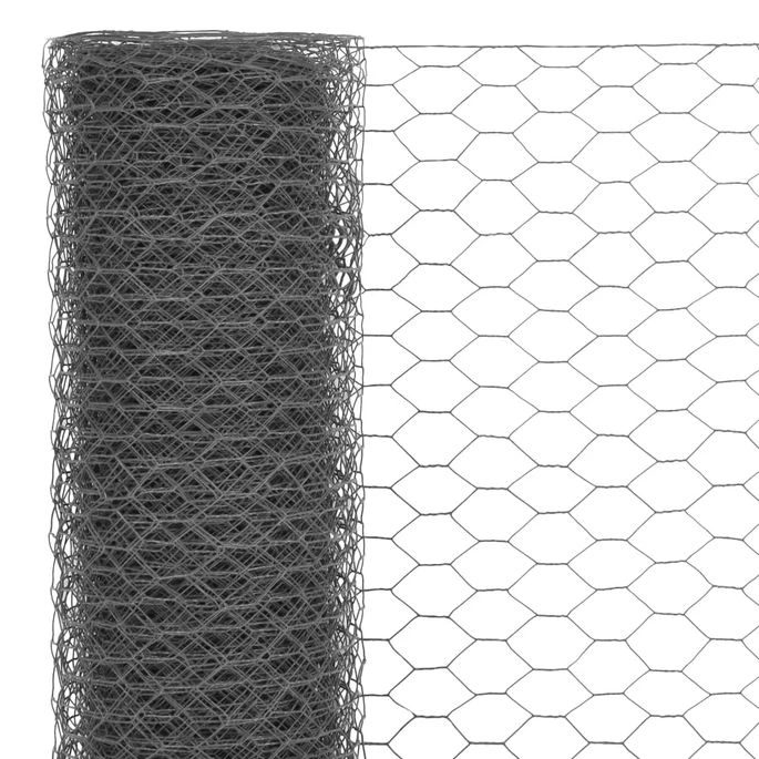 Grillage Acier Avec Revêtement En PVC 25x0,75 M Gris 2 – Image 3