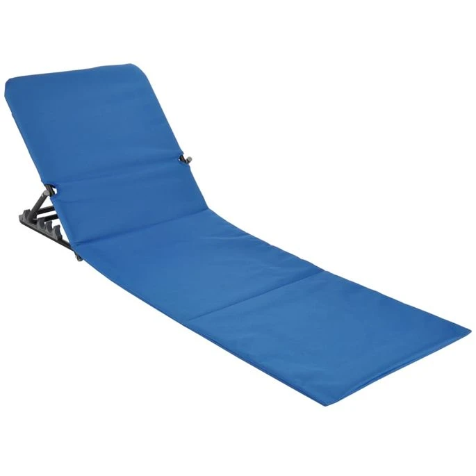 HI Chaise Tapis De Plage Pliable PVC Bleu – Image 3