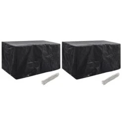 Housses De Salon De Jardin 2 Pcs 8 œillets 180x70x90 Cm
