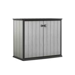 KETER Armoire De Jardin En Résine Basse Brossium - 1000 L - Gris