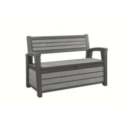 KETER Coffre-banc Jardin En Résine Brossium - 227 L - Gris