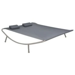 Lit De Jardin Anthracite 200x173 Cm Acier