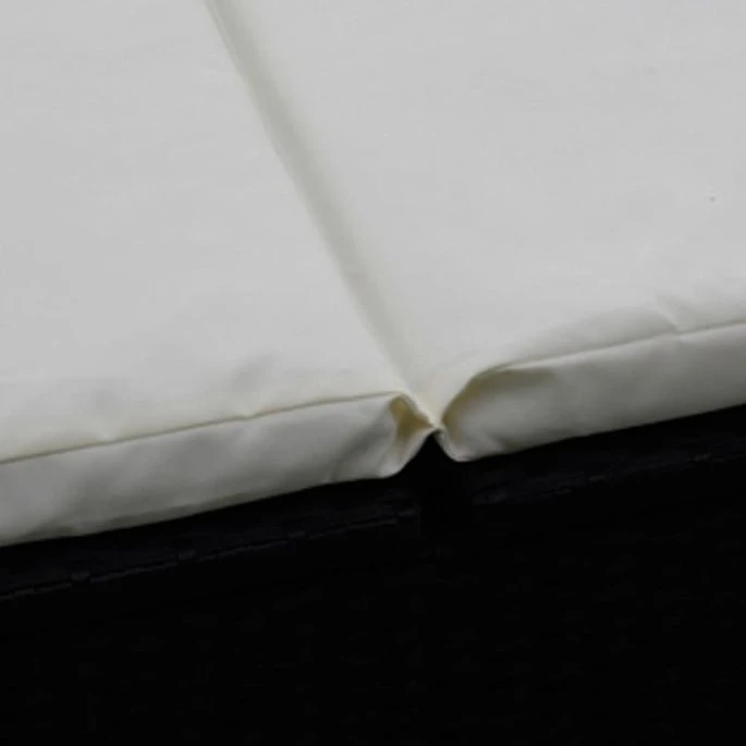 Lit De Jardin Double Résine Tressée Noir Avec Parasol – Image 5