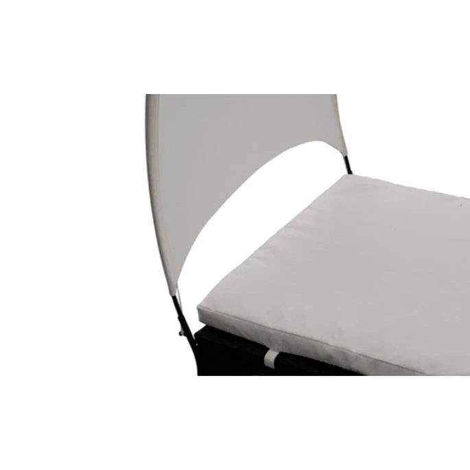 Lit De Jardin En Résine Tressée Noir Avec Parasol – Image 3