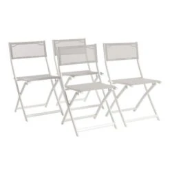 Lot De 6 Chaises Pliantes Alu Textilene