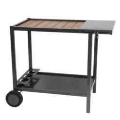 METISSA Désserte En Acier - Plateau En Bois FSC - 62,5 X 44 Cm