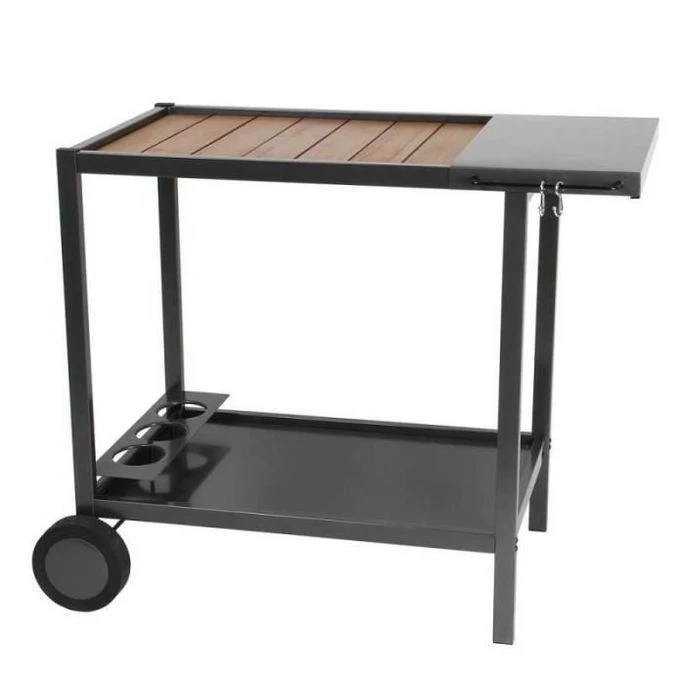 METISSA Désserte En Acier - Plateau En Bois FSC - 62,5 X 44 Cm