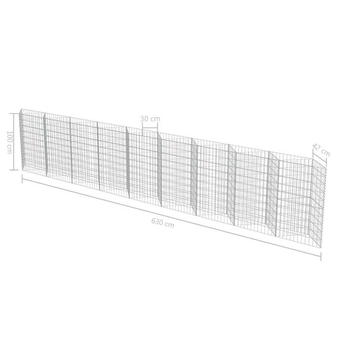 Mur De Gabion Acier Galvanisé 630 X 30 X 100 Cm – Image 7