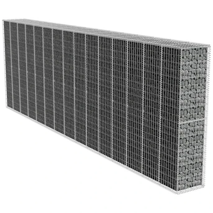 Mur En Gabion Avec Couvercle Acier Galvanisé 600x50x200 Cm