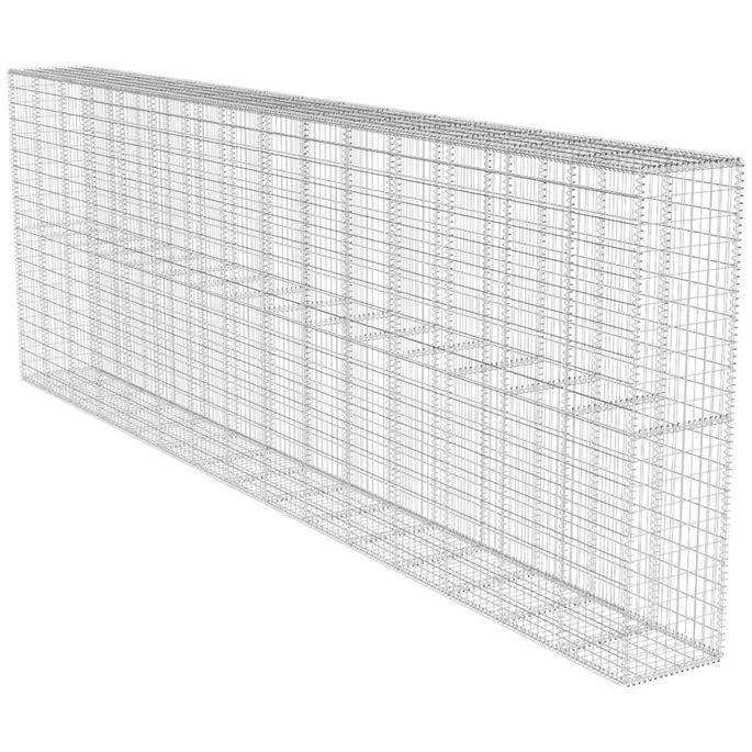 Mur En Gabion Avec Couvercle Acier Galvanisé 600x50x200 Cm – Image 2