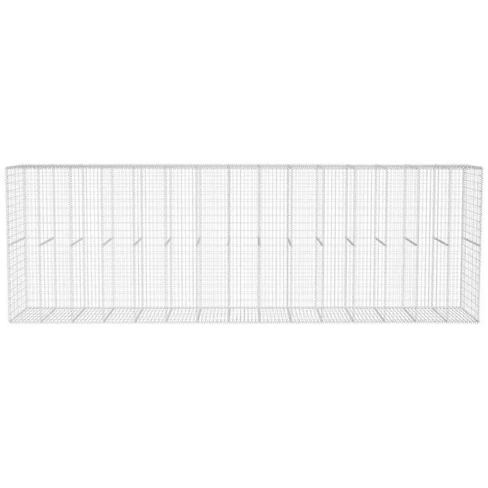 Mur En Gabion Avec Couvercle Acier Galvanisé 600x50x200 Cm – Image 3