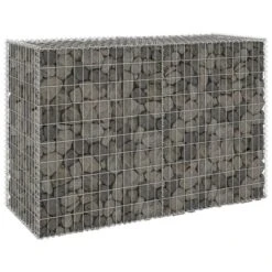 Mur En Gabion Avec Couvercles Acier Galvanisé 150x60x100 Cm