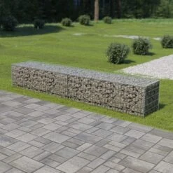 Mur En Gabion Avec Couvercles Acier Galvanisé 300 X 50 X 50 Cm