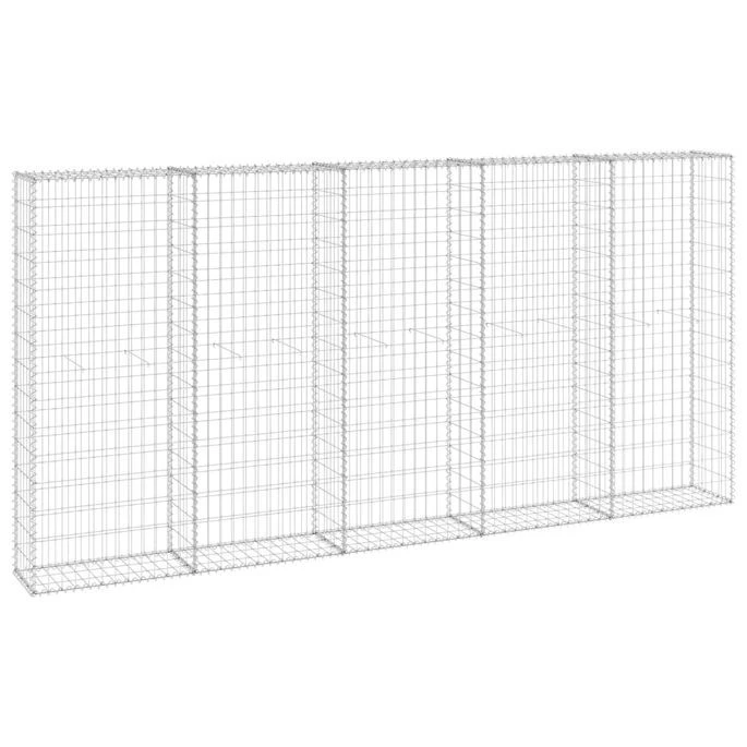 Mur En Gabion Avec Couvercles Acier Galvanisé 300x30x150 Cm – Image 2