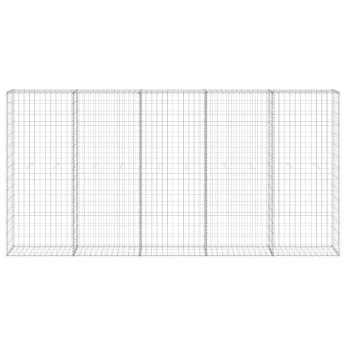 Mur En Gabion Avec Couvercles Acier Galvanisé 300x30x150 Cm – Image 3