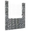 Panier De Gabion En Forme De U Avec 2 Poteaux Fer 140x20x200 Cm