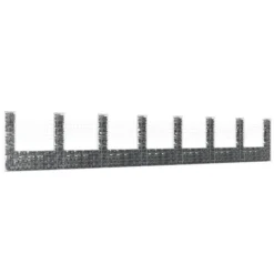 Panier De Gabion En Forme De U Avec 8 Poteaux Fer 860x20x150 Cm