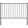 Panneau Clôture Et Poteaux Acier Enduit Poudre 1,7x0,75 M Noir