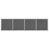 Panneau De Clôture 4 Pcs Tissu 720 X 180 Cm Anthracite