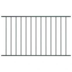 Panneau De Clôture Acier Enduit De Poudre 1,7x1,25 M Anthracite