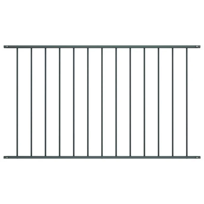 Panneau De Clôture Acier Enduit De Poudre 1,7x1,25 M Anthracite