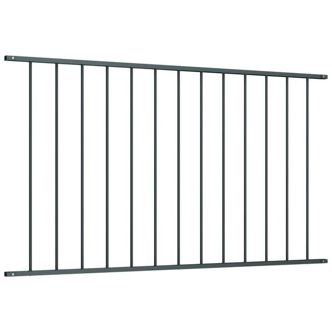 Panneau De Clôture Acier Enduit De Poudre 1,7x1,25 M Anthracite – Image 2