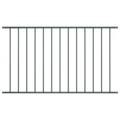 Panneau De Clôture Acier Enduit De Poudre 1,7x1 M Anthracite