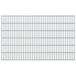 Panneau De Clôture De Jardin 2D 2,008x1,23 M Gris