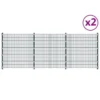 Panneaux De Clôture 2 Pcs Fer 6x2 M 12 M Total Gris Anthracite