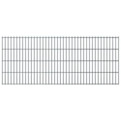 Panneaux De Clôture De Jardin 2D 2,008x0,83 M 10 M Total Gris