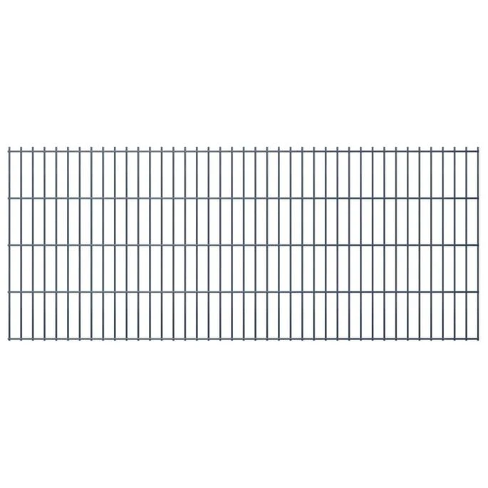 Panneaux De Clôture De Jardin 2D 2,008x0,83 M 36 M Total Gris
