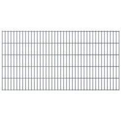 Panneaux De Clôture De Jardin 2D 2,008x1,03 M 16 M Total Gris