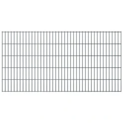 Panneaux De Clôture De Jardin 2D 2,008x1,03 M 32 M Total Gris