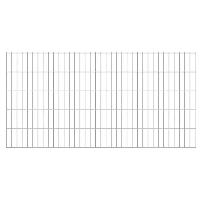 Panneaux De Clôture De Jardin 2D 2,008x1,03 M 6 M Total Argenté